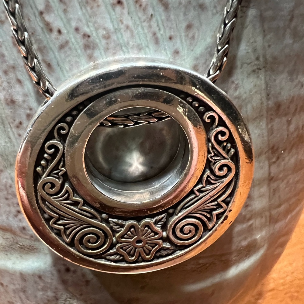Brighton round disk necklace